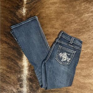 Cowgirl Tuff Wild & Wooly Shimmer Bootcut Women Jeans 27x31